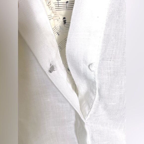 J.Crew Cabana Linen Top White L - Picture 5 of 8